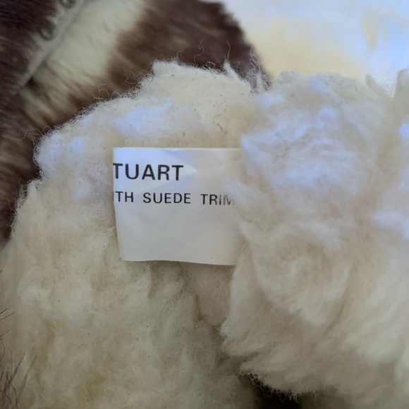 Victorias Secret vintage Colin Stuart Yeti fur boot suede trim . White and brown - Picture 4 of 8